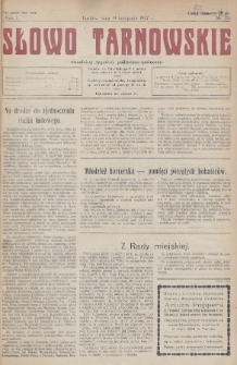 Słowo Tarnowskie : niezależny tygodnik polityczno-społeczny. 1927, nr 25