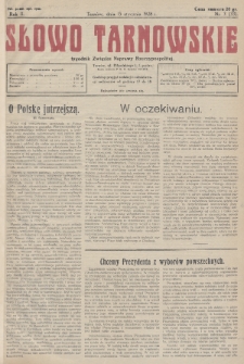 Słowo Tarnowskie : tygodnik Związku Naprawy Rzeczypospolitej. 1928, nr 3