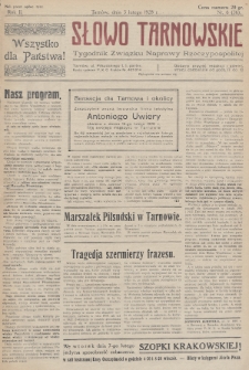 Słowo Tarnowskie : tygodnik Związku Naprawy Rzeczypospolitej. 1928, nr 6