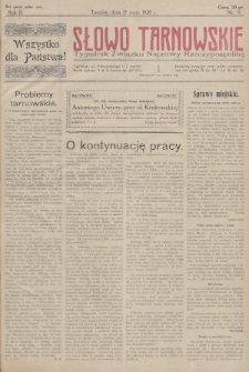 Słowo Tarnowskie : tygodnik Związku Naprawy Rzeczypospolitej. 1928, nr 19