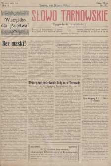Słowo Tarnowskie : tygodnik niezależny. 1928, nr 20