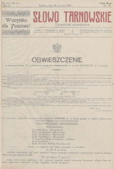 Słowo Tarnowskie : tygodnik niezależny. 1928, nr 26