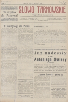 Słowo Tarnowskie : tygodnik niezależny. 1928, nr 33