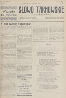 Słowo Tarnowskie : tygodnik niezależny. 1928, nr 41