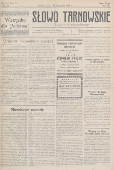 Słowo Tarnowskie : tygodnik niezależny. 1928, nr 43