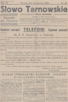 Słowo Tarnowskie : pismo niezależne. 1929, nr 24