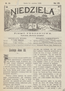 Niedziela : pismo tygodniowe. 1896, nr 24
