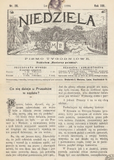 Niedziela : pismo tygodniowe. 1896, nr 28