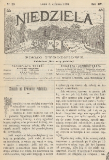 Niedziela : pismo tygodniowe. 1897, nr 23