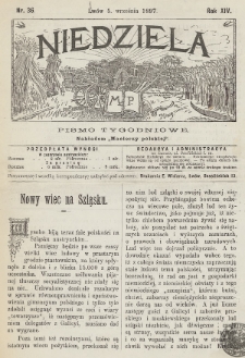 Niedziela : pismo tygodniowe. 1897, nr 36