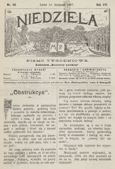 Niedziela : pismo tygodniowe. 1897, nr 46