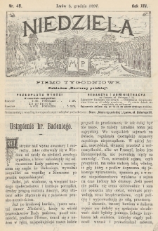 Niedziela : pismo tygodniowe. 1897, nr 49