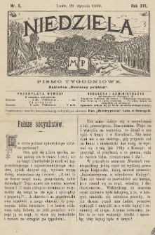 Niedziela : pismo tygodniowe. 1899, nr 5