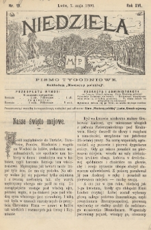 Niedziela : pismo tygodniowe. 1899, nr 19