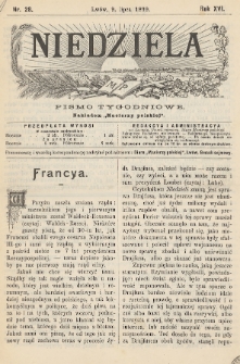 Niedziela : pismo tygodniowe. 1899, nr 28