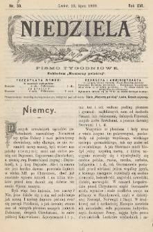 Niedziela : pismo tygodniowe. 1899, nr 30