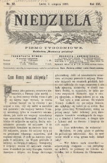Niedziela : pismo tygodniowe. 1899, nr 32