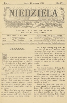 Niedziela : pismo tygodniowe. 1900, nr 4