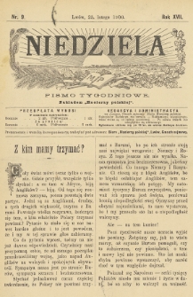 Niedziela : pismo tygodniowe. 1900, nr 9