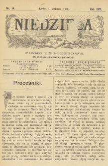Niedziela : pismo tygodniowe. 1900, nr 14