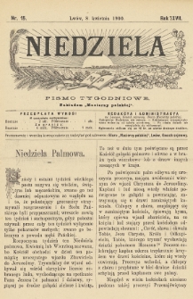 Niedziela : pismo tygodniowe. 1900, nr 15