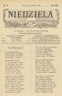 Niedziela : pismo tygodniowe. 1900, nr 16