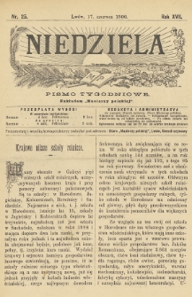 Niedziela : pismo tygodniowe. 1900, nr 25