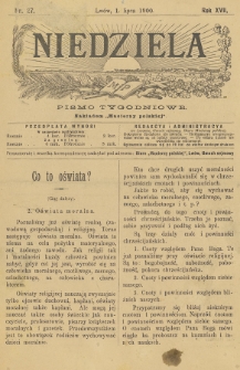 Niedziela : pismo tygodniowe. 1900, nr 27