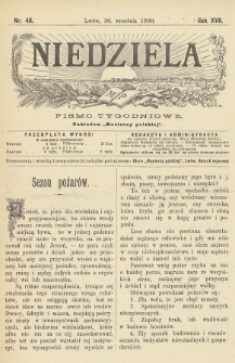 Niedziela : pismo tygodniowe. 1900, nr 40
