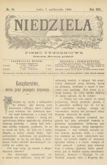 Niedziela : pismo tygodniowe. 1900, nr 41