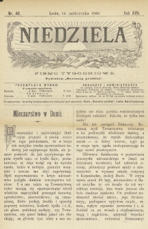 Niedziela : pismo tygodniowe. 1900, nr 42