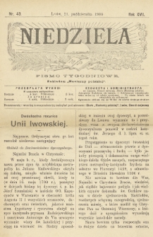 Niedziela : pismo tygodniowe. 1900, nr 43