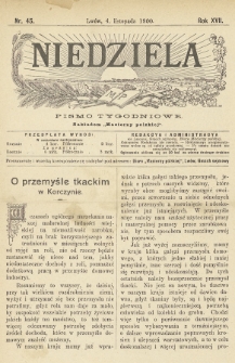 Niedziela : pismo tygodniowe. 1900, nr 45