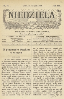 Niedziela : pismo tygodniowe. 1900, nr 46