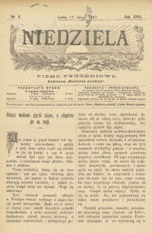 Niedziela : pismo tygodniowe. 1900/1901, nr 8