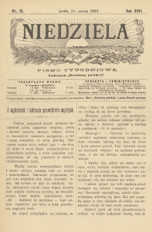 Niedziela : pismo tygodniowe. 1900/1901, nr 13