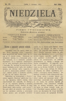 Niedziela : pismo tygodniowe. 1900/1901, nr 23