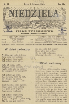 Niedziela : pismo tygodniowe. 1902, nr 44