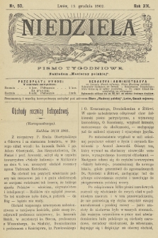 Niedziela : pismo tygodniowe. 1902, nr 50