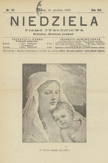 Niedziela : pismo tygodniowe. 1902, nr 51