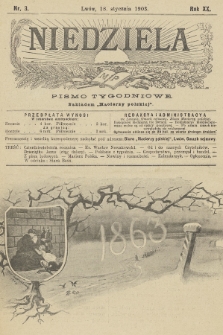Niedziela : pismo tygodniowe. 1903, nr 3