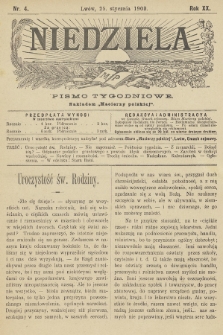 Niedziela : pismo tygodniowe. 1903, nr 4