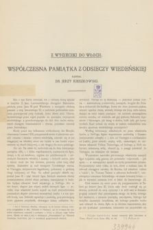 Z wycieczki do Włoch : współczesna pamiątka z odsieczy wiedeńskiej