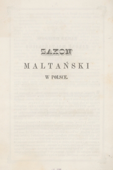 Zakon Maltański w Polsce