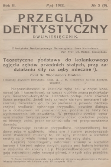 Przegląd Dentystyczny. R.2, 1922, № 3