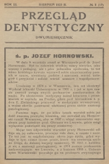 Przegląd Dentystyczny. R.3, 1923, № 5