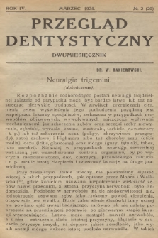 Przegląd Dentystyczny. R.4, 1924, № 2