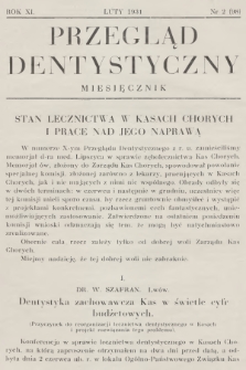 Przegląd Dentystyczny. R.11, 1931, nr 2