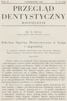 Przegląd Dentystyczny. R.11, 1931, nr 10
