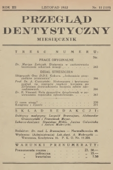 Przegląd Dentystyczny. R.12, 1932, nr 7